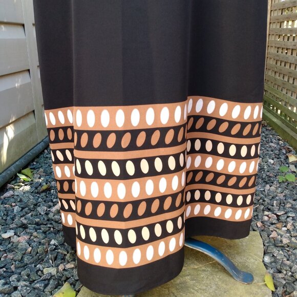 Handmade Mennonite Cape Dress 45.5" Bust 39.5" Waist Modest Black Brown - Picture 5 of 9